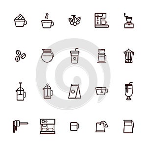 coffee icon collection. Vector illustration decorative design