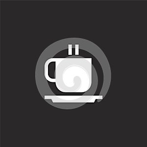 coffee icon. Filled coffee icon for website design and mobile, app development. coffee icon from filled bed and breakfast