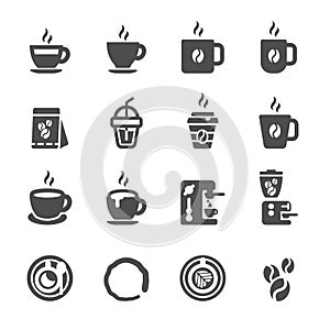 Coffee icon set, vector eps10