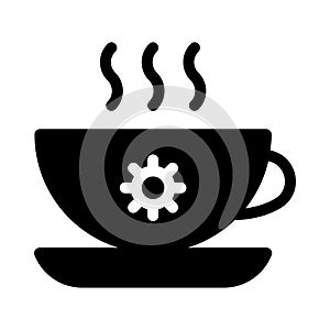 Coffee vector glyph flat icon