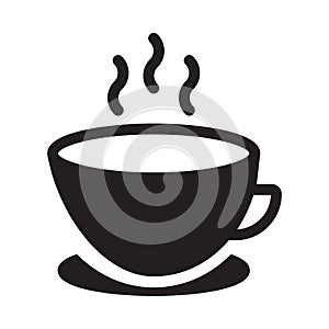 Coffee vector glyph flat icon