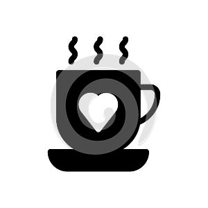 Coffee vector glyph flat icon