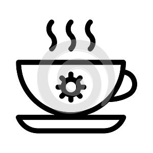 Coffee vector thin line icon