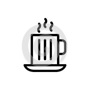 Coffee vector thin line icon
