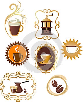 Coffee icons / logo set - 4