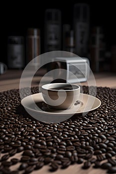 Coffee Inspirations - Coffee Cup and Coffee Beans in Perfect Harmony