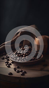 Coffee Inspirations - Coffee Cup and Coffee Beans in Perfect Harmony