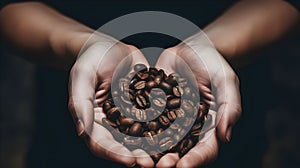 Coffee Inspirations - Coffee Cup and Coffee Beans in Perfect Harmony