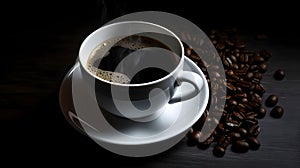 Coffee Inspirations - Coffee Cup and Coffee Beans in Perfect Harmony