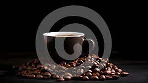 Coffee Inspirations - Coffee Cup and Coffee Beans in Perfect Harmony