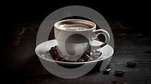 Coffee Inspirations - Coffee Cup and Coffee Beans in Perfect Harmony