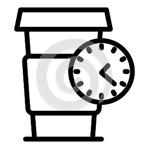 Coffee jet lag icon, outline style