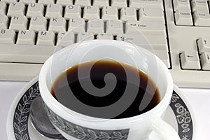 Coffee and keyboard