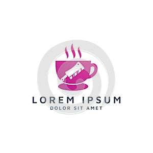 Coffee and knife negative space logo design