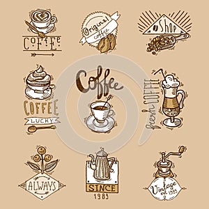 Coffee Labels Set