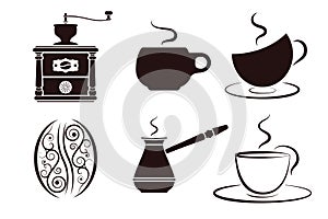 Coffee labels set