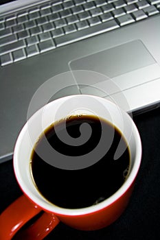 Caffè un computer portatile 
