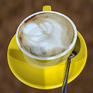 Coffee latte art display