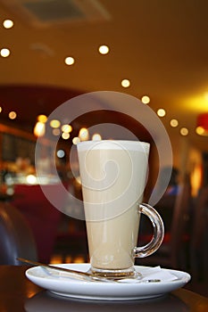 Coffee - Latte Cappuccino in a tall glass