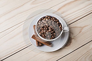 Coffee Latte in Transparent Glass silver in Cafe, Latte Macchiato photo