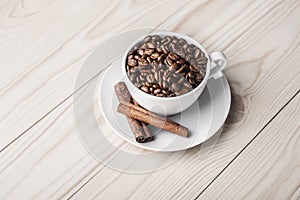 Coffee Latte in Transparent Glass silver in Cafe, Latte Macchiato photo