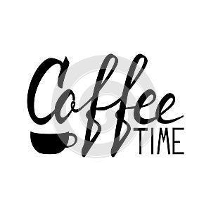 Coffee lettering, logo,