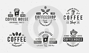 Coffee logo set.