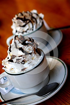 Coffee with lot of wipped cream