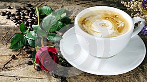 Káva růže na káva umění 