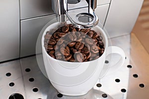 Coffee machine brewing a coffee