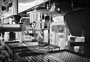 Coffee machine Cafe restaurant Black and white