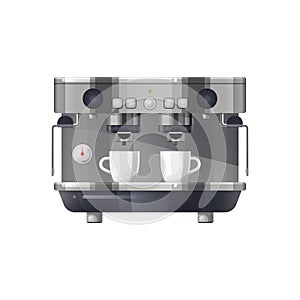 Coffee machine or coffe maker, vector icon