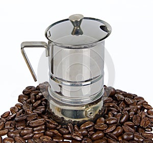 Coffee-machine with coffee-bean