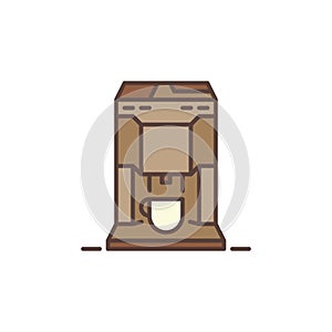 Coffee machine colored vector concept icon
