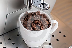 Coffee machine and a cup