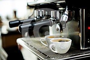 Coffee machine espressos shot