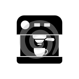 Coffee machine glyph black icon