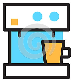 Coffee machine icon. Hot drink making device