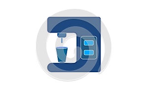 Coffee machine icon simple style vector image