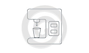 Coffee machine icon simple style vector image
