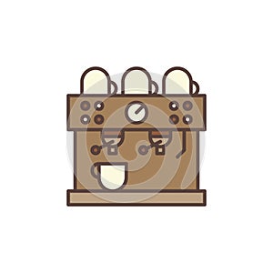 Coffee Machine maker concept brown icon