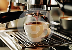 espressoCoffee machine making a cup of cappuccino