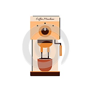 Coffee machine pouring drink into cup - professional coffeemaker