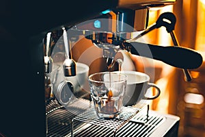 Coffee-Make coffee from the machine at home,Coffee in a cup