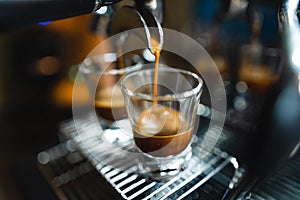 Coffee-Make coffee from the machine at home,Coffee in a cup