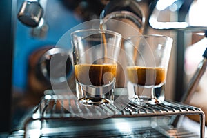 Coffee-Make coffee from the machine at home,Coffee in a cup