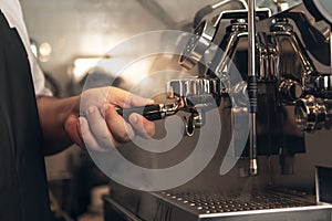 Coffee maker or barista, Using Automatic coffee machines are working by distilling concentrated drink