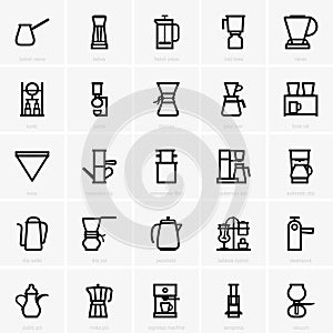 Coffee maker icons
