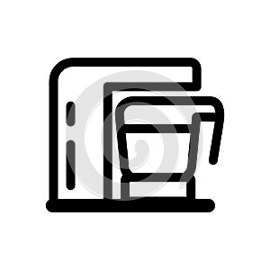Coffee maker machine icon. Coffee maker machine line icon