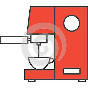 Coffee maker machine vector icon